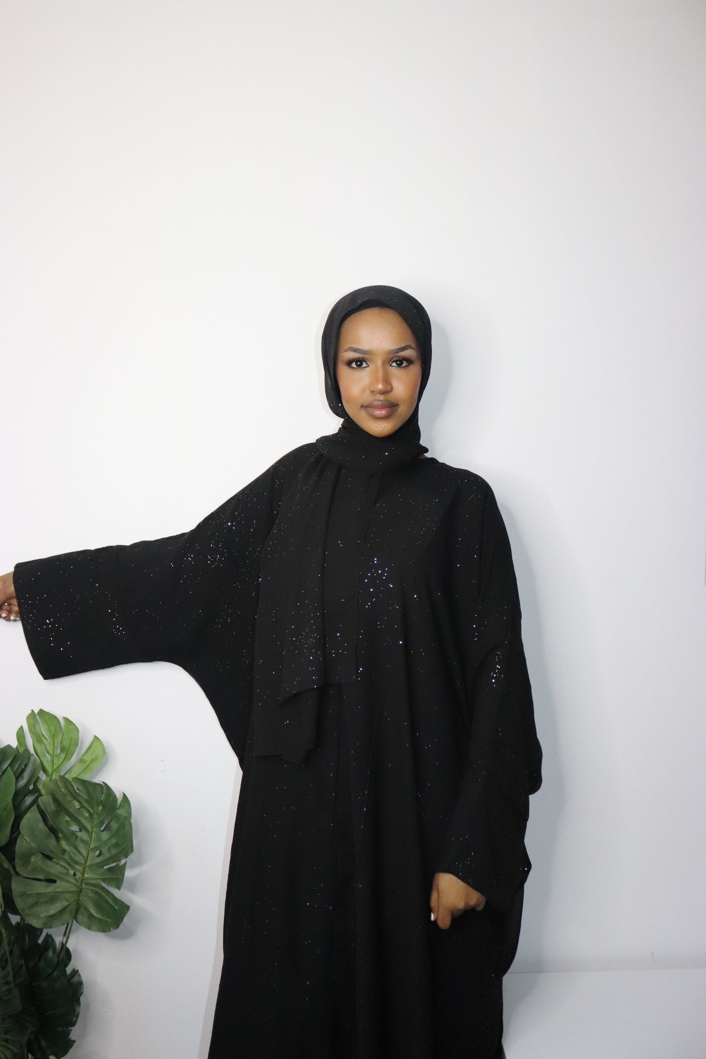 GLITTER ABAYAH BLACK